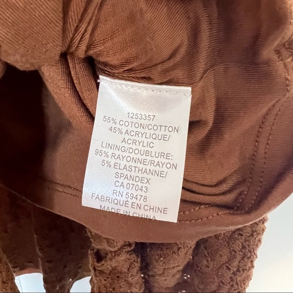 House of Harlow 1960 Brown 2-Piece Crochet Tank Top & Ruffle Hem Maxi Skirt NWT - Picture 9 of 9